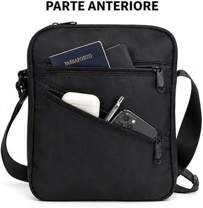 Borsello a Tracolla Unisex – Compatto, Sicuro e Sempre con Te