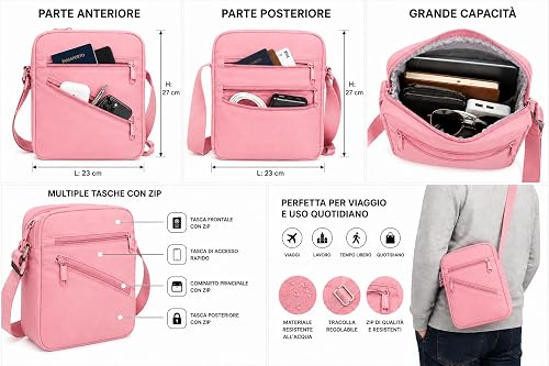 Borsello a Tracolla Unisex – Compatto, Sicuro e Sempre con Te