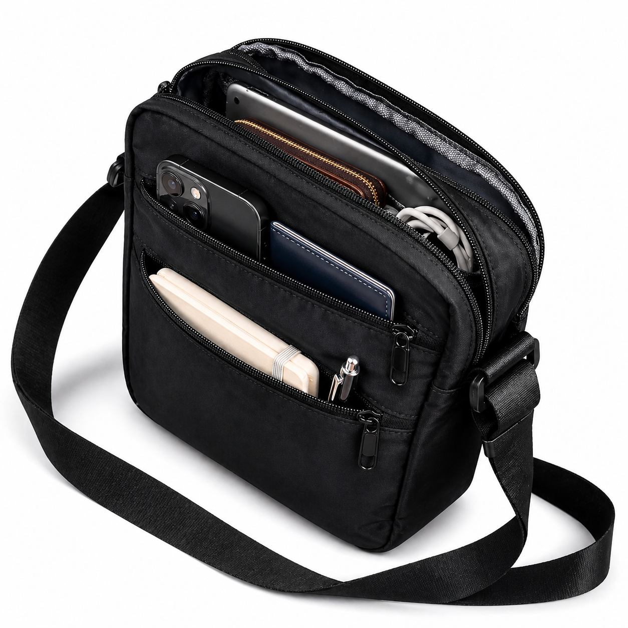 Borsello a Tracolla Unisex – Compatto, Sicuro e Sempre con Te