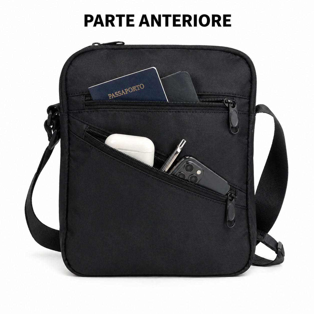 Borsello a Tracolla Unisex – Compatto, Sicuro e Sempre con Te