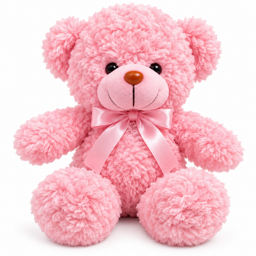 ENERGY GROUP – Orsetto di Peluche Morbido con Fiocco – 28 cm – 4 Colori – Idea Regalo